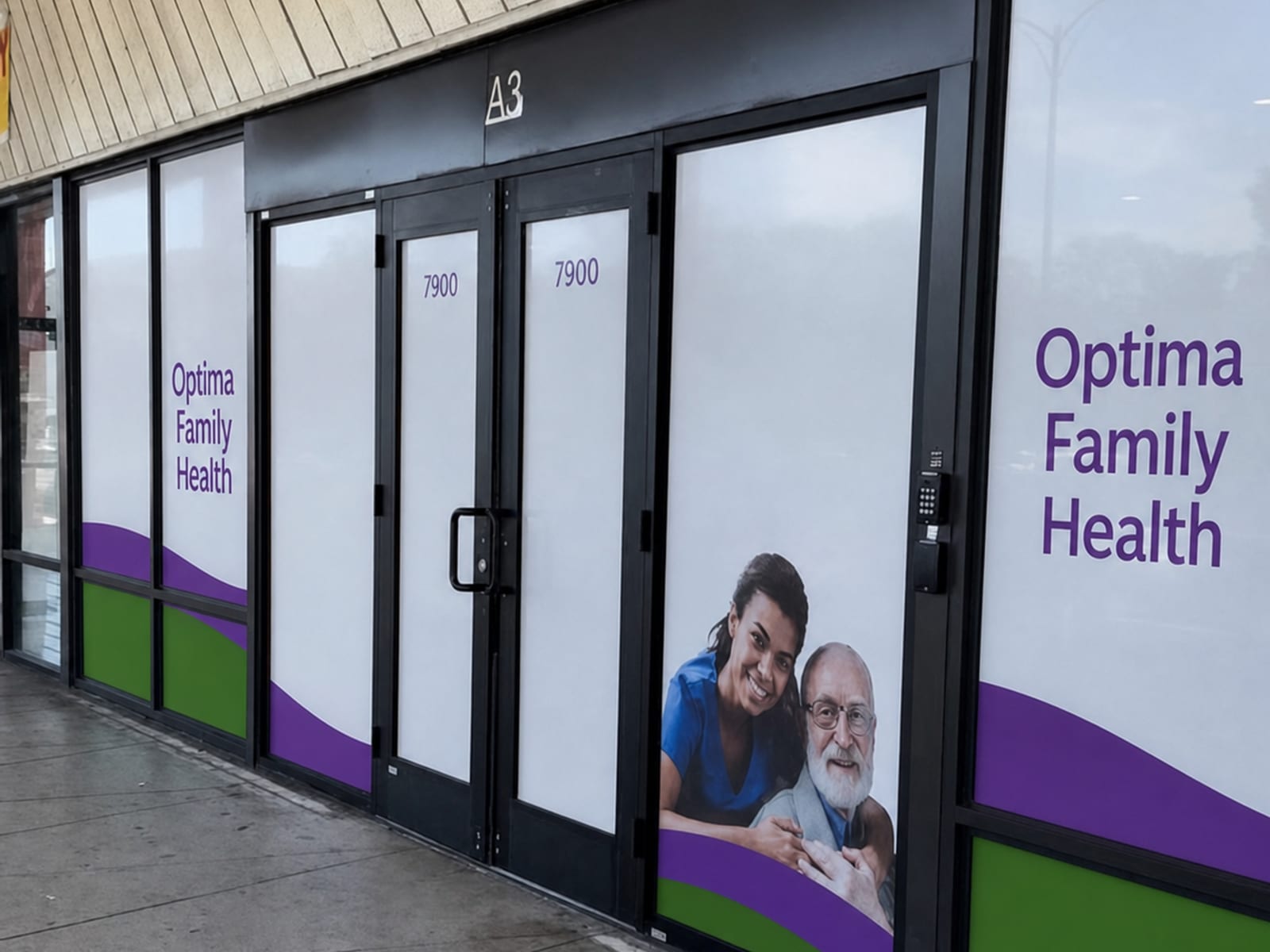 Exterior of the Optima Family Health center in Northside